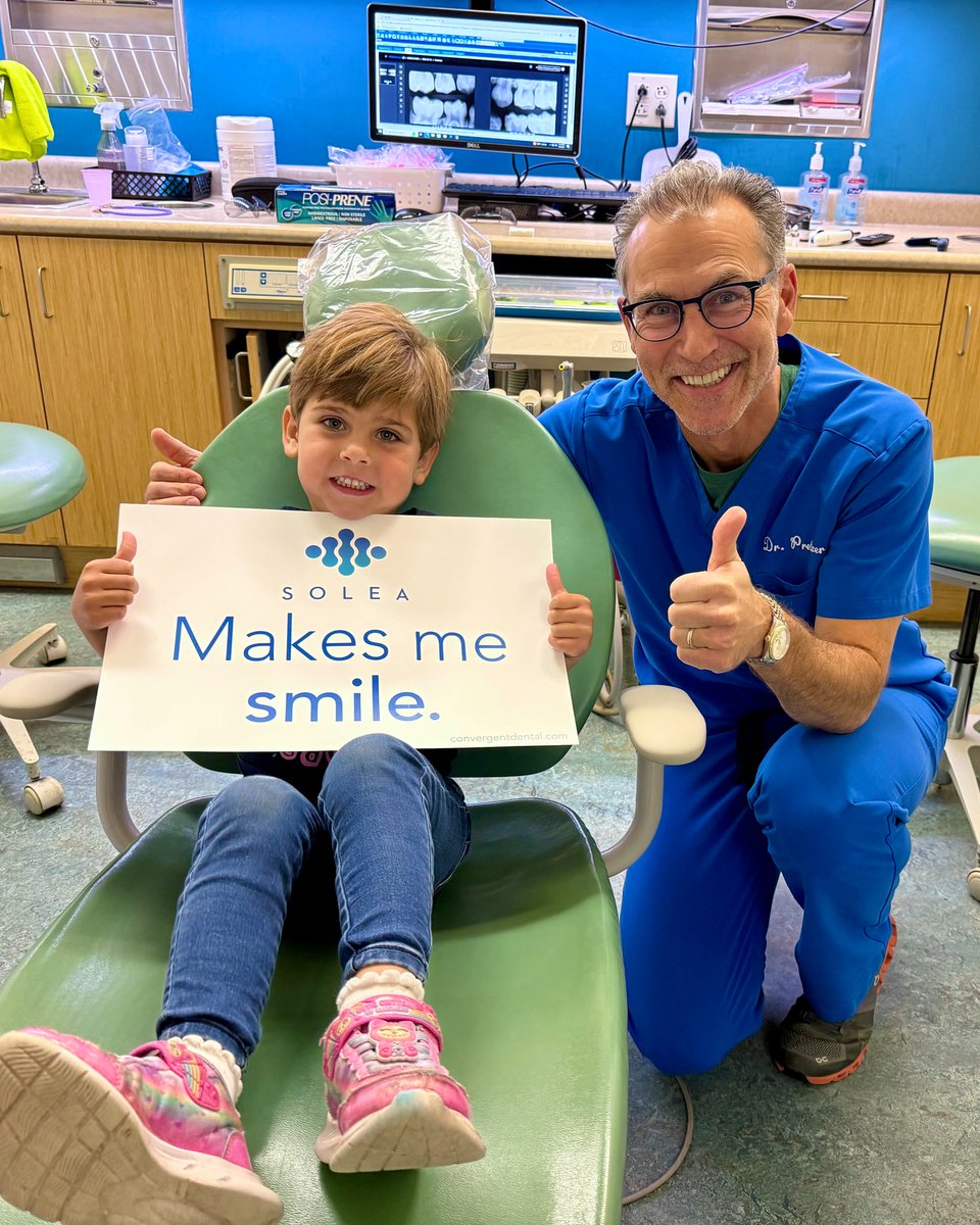 wakeorthopedo's tweet image. Ellis is one brave 4-year-old! 💙 She came in for a dental filling today using our Solea laser (otherwise known as Wall-E!) and did absolutely awesome. No numbing needed and lots of smiles all around! We’re so proud of you, Ellis! 

#Solea #WakeOrthodonticsAndPediatricDentistry