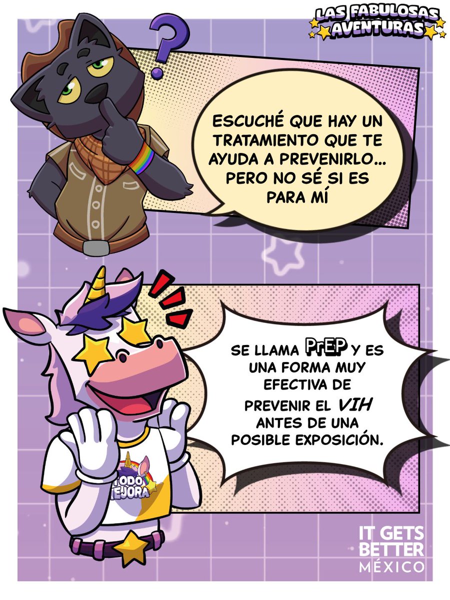 ItGetsBetterMx's tweet image. ¿Sabías que existe una forma muy efectiva de prevenir el VIH antes de una posible exposición? Se llama PrEP 💜
Infórmate, cuídate y decide con libertad. 🌈⭐
#PrEP #SaludSexual 

🎨 @wizardbearg

🔗 itgetsbettermx.org/busca-ayuda/re…