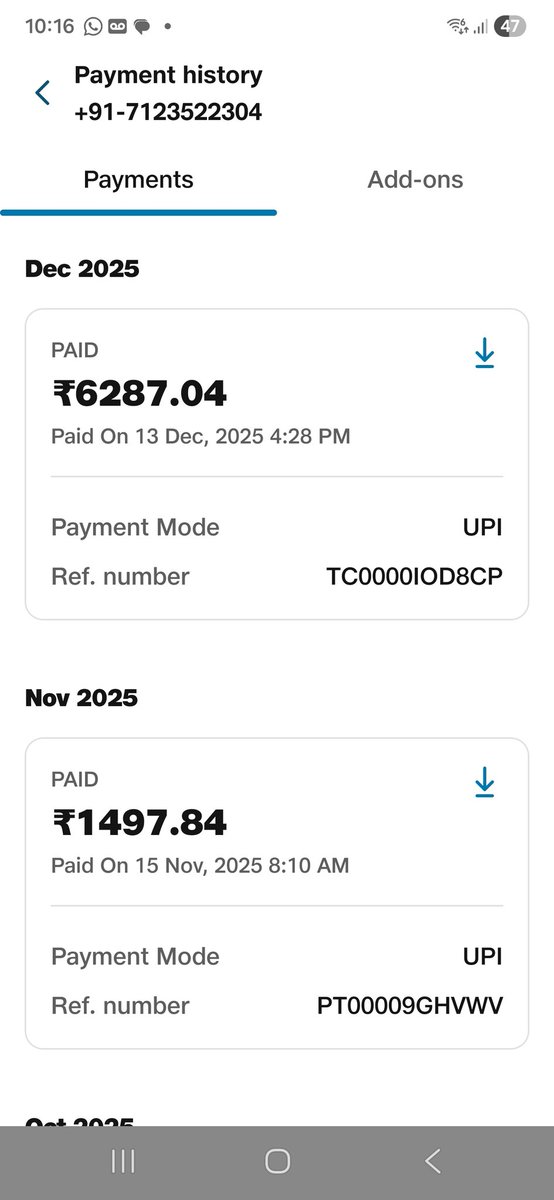 aagrawala's tweet photo. Hi @JioCare please explain how 6 months &amp; 15 days have ended early? I have received new bill from 15/03/2026 to 12/4/2026 https://t.co/KvLTqYsOUQ