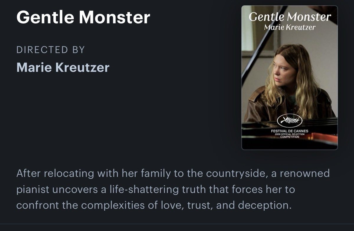 cinemaparadigma's tweet image. De antemano, estas me llaman la atención de las de la competencia oficial de Cannes 26