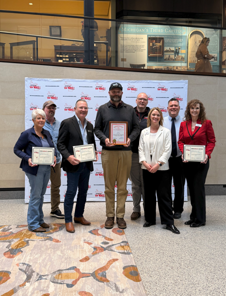 NWMichiganWorks's tweet image. Congrats to our nominee, Ryan Hansen of Wolf Line Construction 👏 A Purple Heart recipient and Army veteran, Ryan built a new career through a Northwest Michigan Works! apprenticeship—and now mentors others.

#MichiganWorks #ImpactAwards #MIWorks #MIWorksImpact