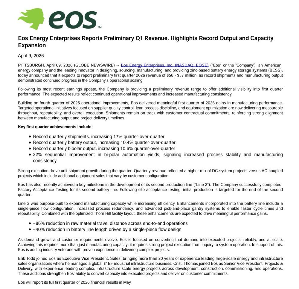 Unclestocknotes's tweet image. #EOSE Q1 震撼彈：Z3 量產 (免費參閱)
open.substack.com/pub/unclestock…