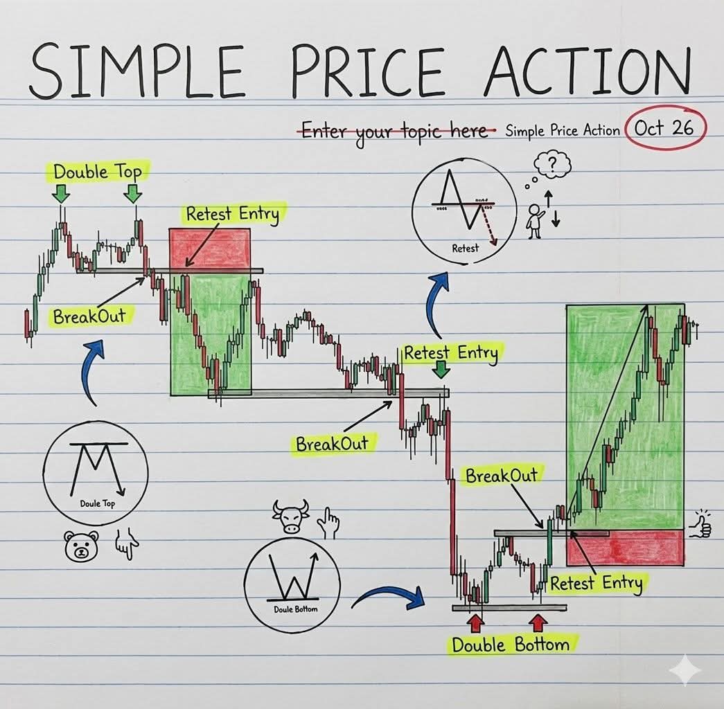 wiz_tradr's tweet image. Trading doesn't have to be complicated. Keep it simple, follow the price action, and wait for the retest. 🎯
#TradingTips #SmartMoney #FinancialFreedom #Crypto