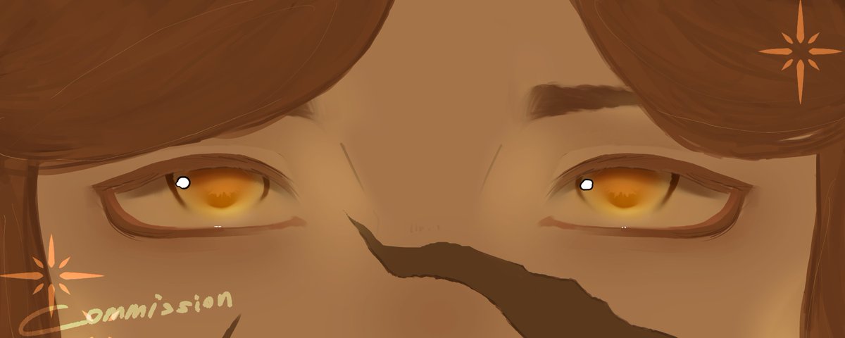 Mmissmem's tweet image. For ShiftingFoxx ~ 🌅 Eyes banner (Gold) 
----
#comm #CommissionArt #OpenCommissions