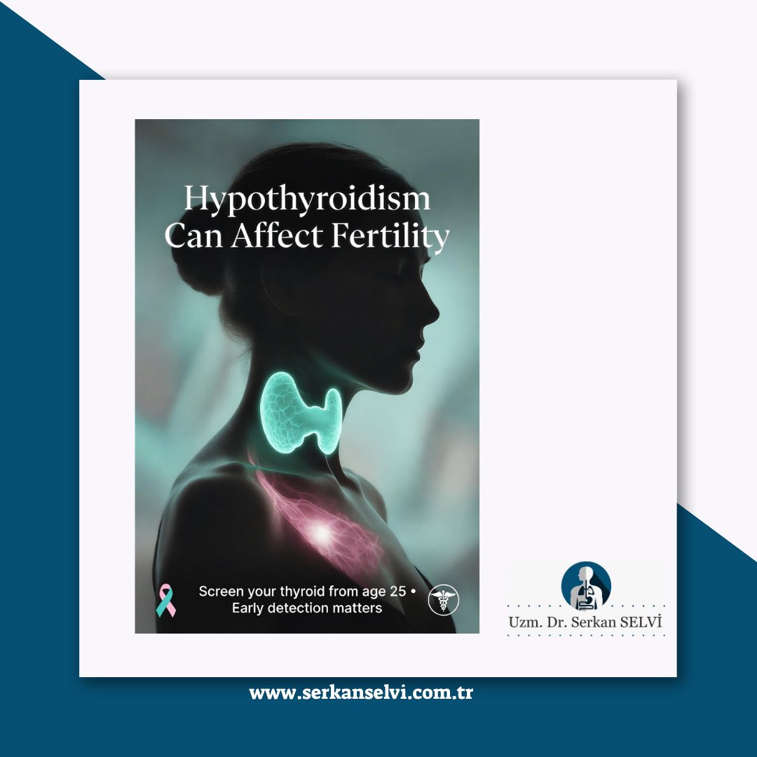 drserkanselvi's tweet photo. Hypothyroidism can significantly contribute to infertility in women by disrupting ovulation and hormonal balance. Early detection, regular monitoring, and appropriate treatment are essential to optimise reproductive health.

#ThyroidHealth #WomensHealth #InfertilityAwareness https://t.co/E20MrDCNgL