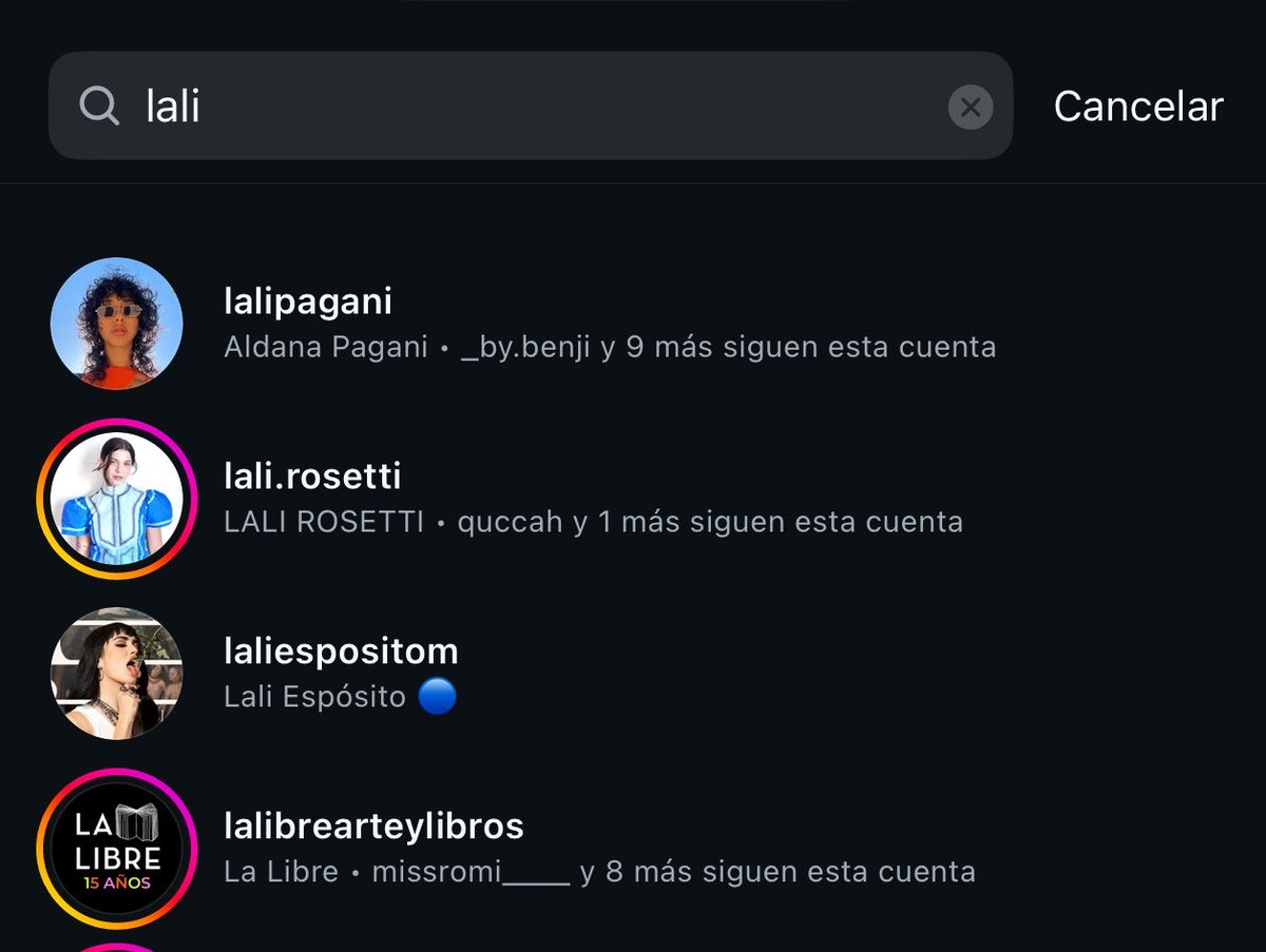 Le metieron shadowban a Lali en ig? No me aparece