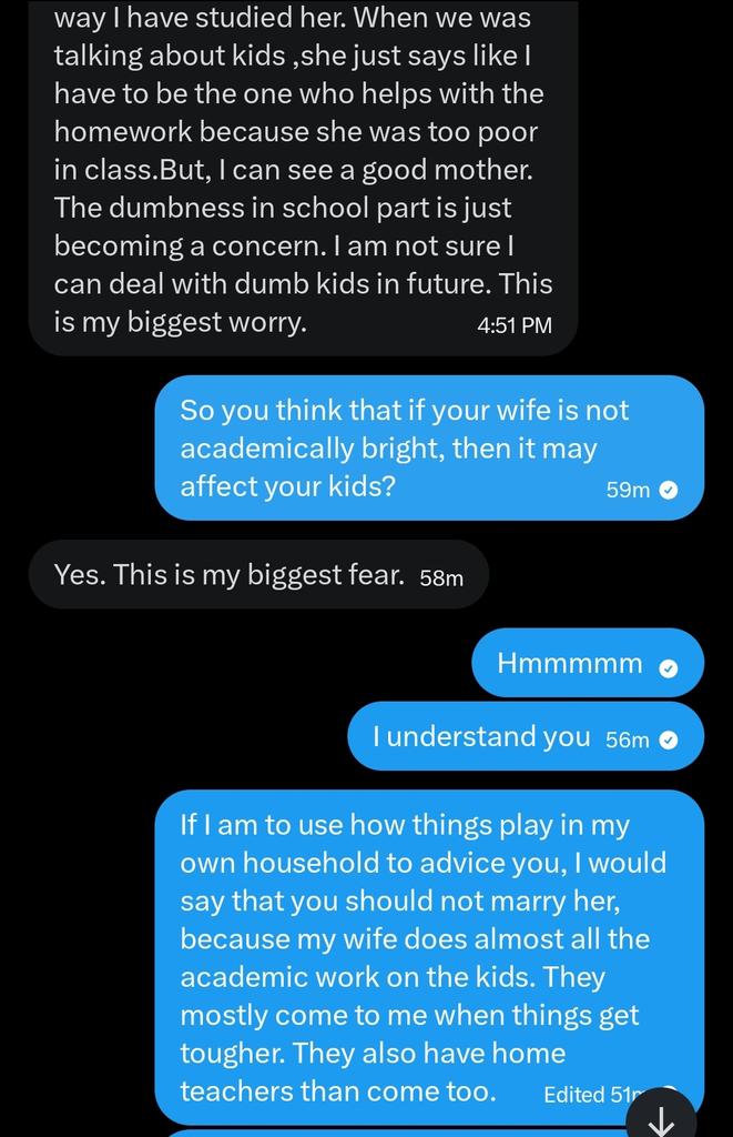Please read the conversation that I had with a 29 year old young man 👇.