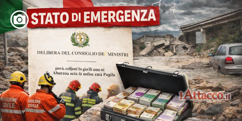 lAttacco's tweet image. Maltempo: CdM delibera stato di emergenza per Abruzzo, Basilicata, Puglia e Molise, 50 milioni per interventi #REGIONEPUGLIA #MALTEMPO #STATOEMERGENZA #PROTEZIONECIVILE #FONDI tinyurl.com/29w4hcct