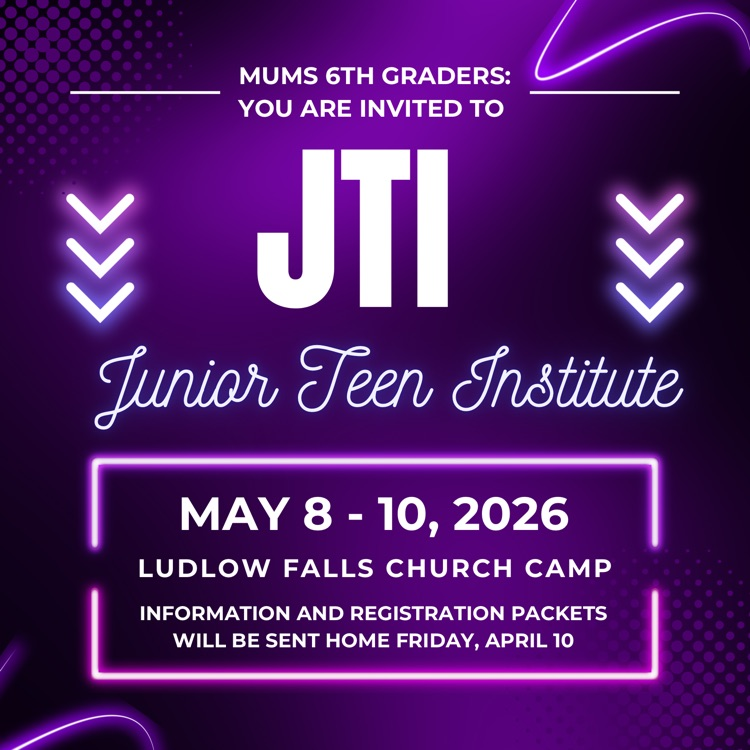 Milton_Union_MS's tweet photo. Attention 6th grade parents: your students are invited to attend JTI (Junior Teen Institute) this May! Information and registration packets will be sent home with your students on Friday, April 10. https://t.co/WJoHTrp2yH