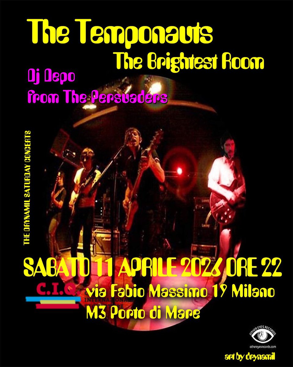 Temponauts's tweet photo. Sabato a Milano!
#janglepop #garagerock #paisleyunderground #C86 https://t.co/1NzoZwaLpx