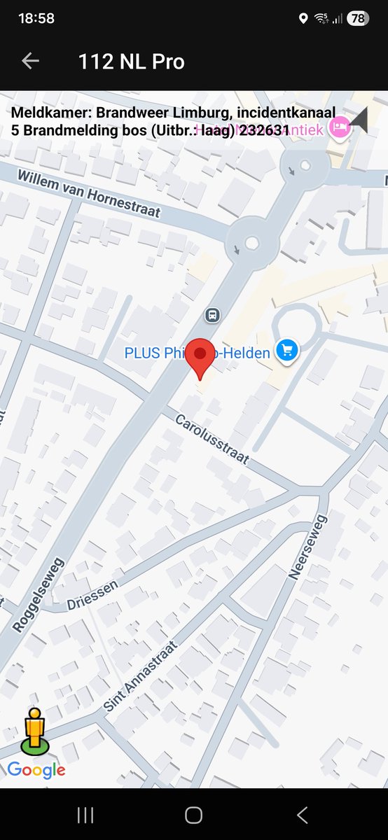 Brandmelding Bos Helden