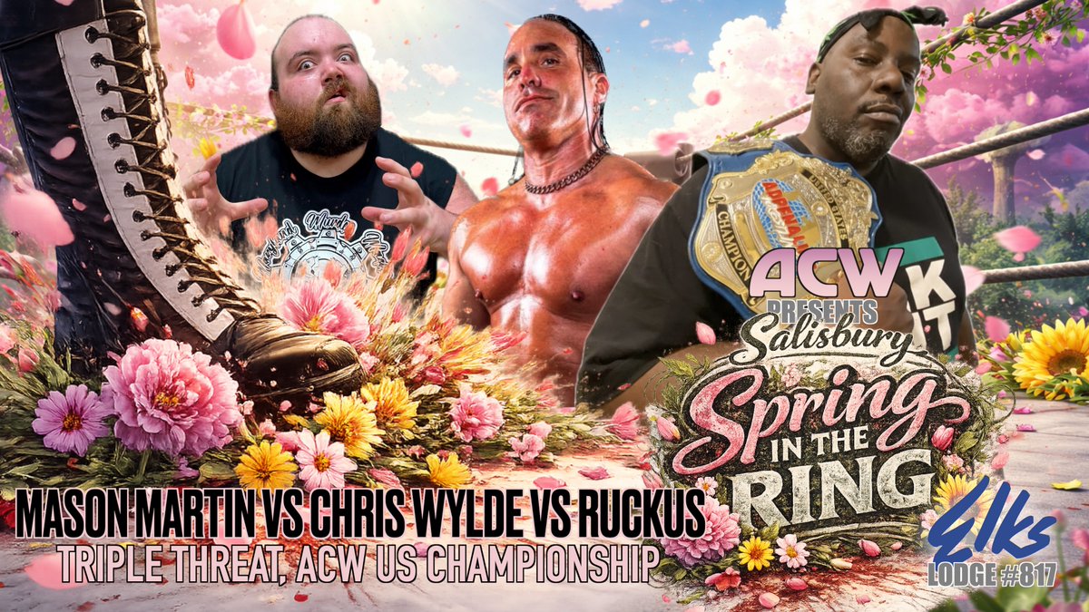 ACW_Pro's tweet photo. Ruckus vs Mason Martin vs Chris Wylde: ACW US Championship - #ACW Salisbury Spring in the Ring

https://t.co/s6s8DRuBev https://t.co/PZLs3d72uS