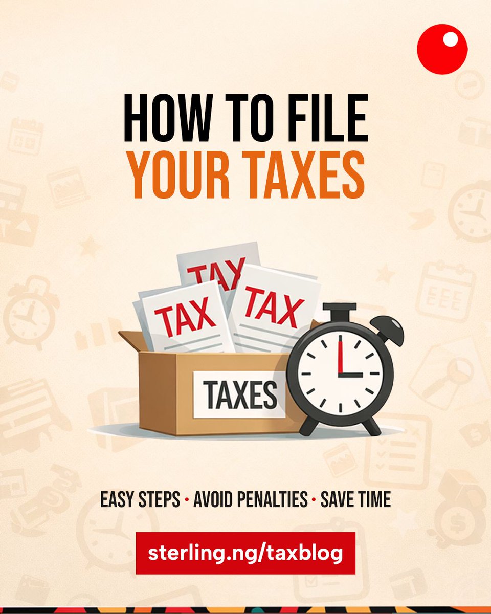 We know… you’ve been meaning to do it 🤧

Whether you’re self-employed, a 9–5 employee, or a freelancer, don’t guess your way through it.

Read this to know how to file your taxes → sterling.ng/taxblog

Deadline: April 14. (4 days left.)

Send it to someone who’s still