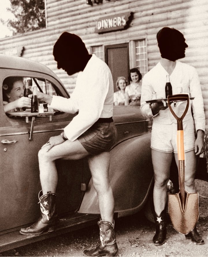 In the 1940s, Diggers dressed in shorts and cowboy boots