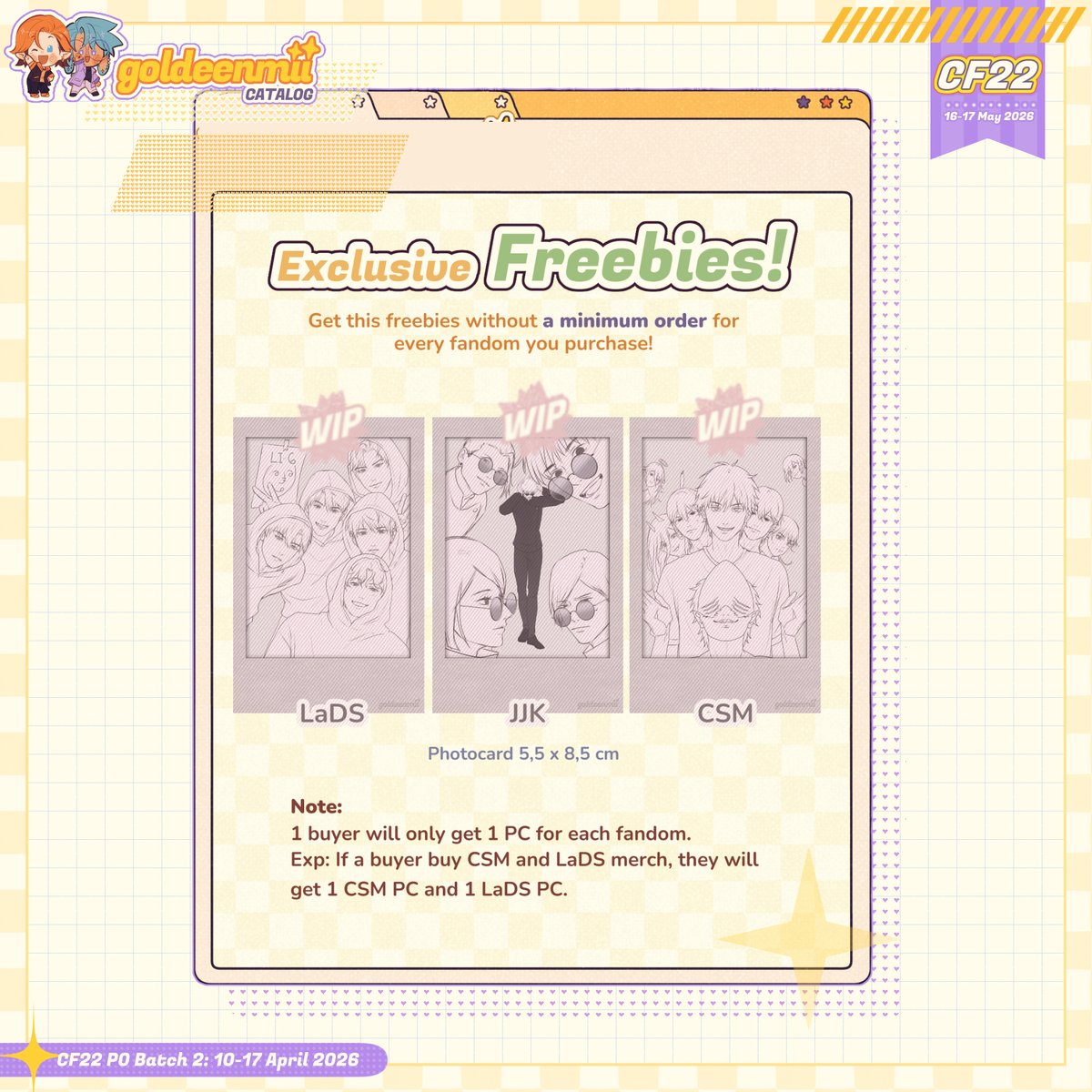 Goldeenmii | CF22 PO-Batch 2 OPEN! 💛 tweet media