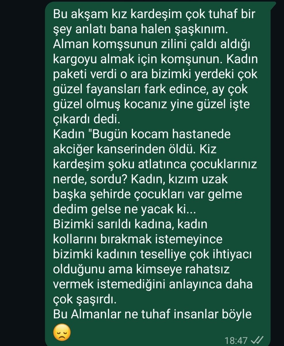 #buakşam
Kız kardeşimin anlattığına bakın!
Arkadaşıma yazdım sizlede paylaşmak istedim 😞

#birmiktar merhamet biraz sevgi ne kadar çok önemli