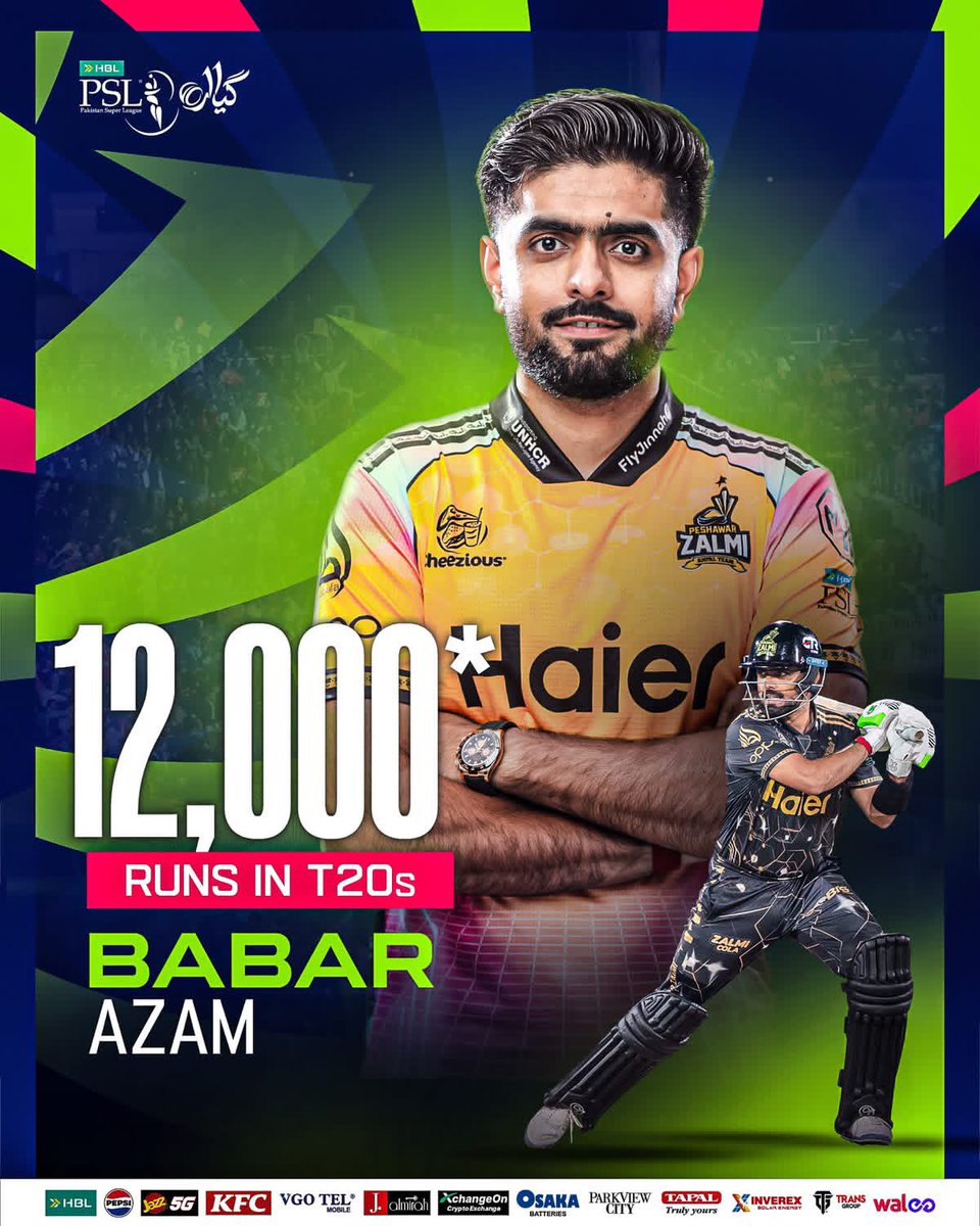 ZalmiTVPashto's tweet photo. بابر اعظم شل اوریزه کرېکټ کې دوولس زره منډې پورا کړی 
12 Thousand Runs For Babar Azam in T20 Cricket
#BabarAzam #T20 #FastestRuns #ZalmiTvPashto https://t.co/eCvOR3p29A