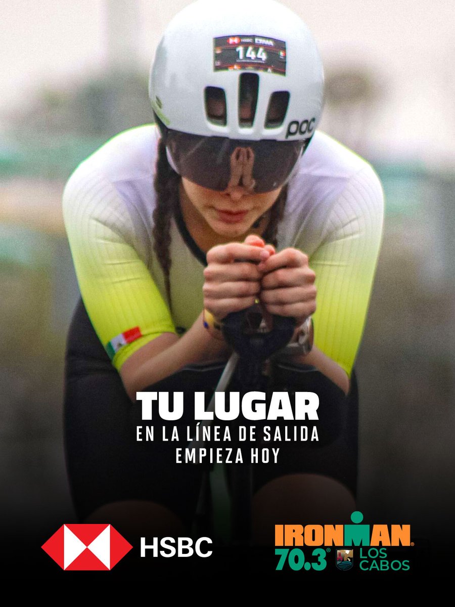 Obtén 10% de descuento al pagar con tu tarjeta de crédito HSBC Premier. 
Asegura tu inscripción al evento de tu preferencia de IRONMAN México 2026. 

Solicítala y empieza a avanzar rumbo a tu temporada. 🏁
Vigencia hasta el 31 de diciembre de 2026.
#ironman #ironmanmexico #ihsbc