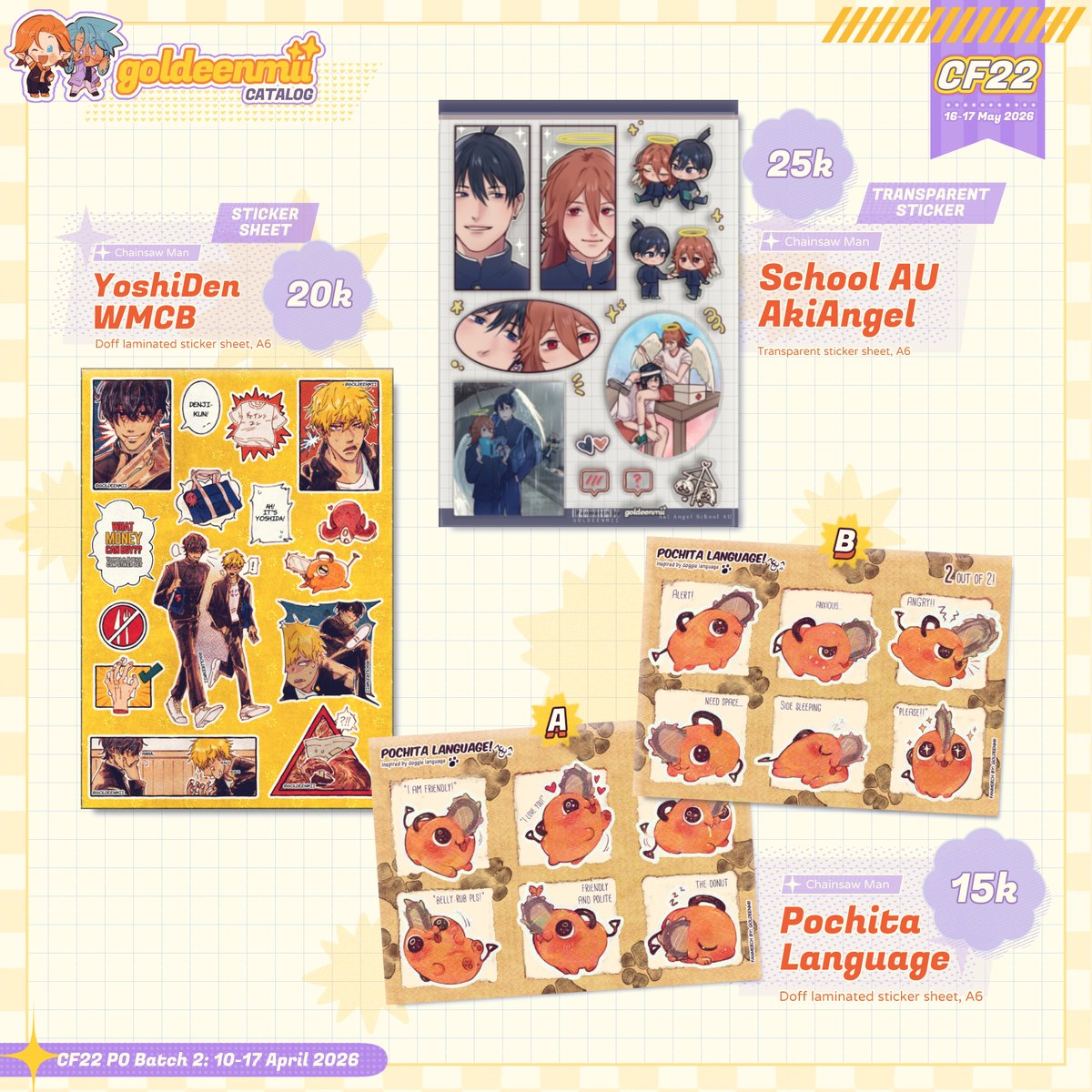 Goldeenmii | CF22 PO-Batch 2 OPEN! 💛 tweet media