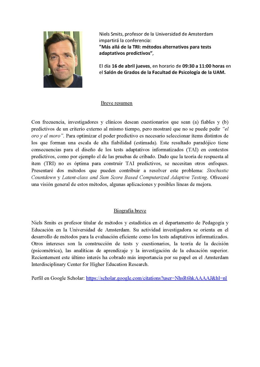 Master de Metodología, UAM-UCM-UNED tweet media