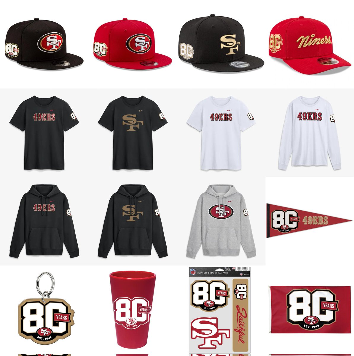 🚨NOW AVAILABLE🚨

📸 San Francisco 49ers 80th Anniversary Collection 

🔗 tinyurl.com/mjsz7d8p