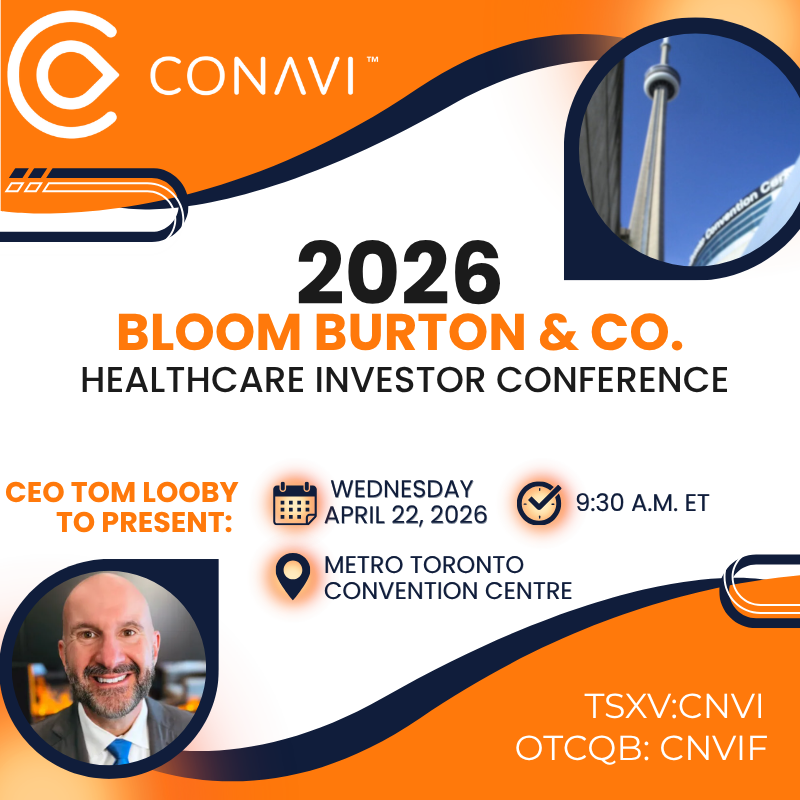 ConaviMed's tweet photo. $CNVI.V $CNVIF

CEO @ThomasLooby  will be presenting and available for 1-on-1 meetings at the the 2026 Bloom Burton & Co. Healthcare Investor Conference.

#Conavi Presentation Details:
📆 Wednesday April 22
🕥 9:30 a.m. ET
📍 Metro Toronto Convention Centre

▶️ Webcast: https://t.co/OCxaX6Pru4
🔗 More Information: https://t.co/drKTK3Sqt8

#BBHIC26