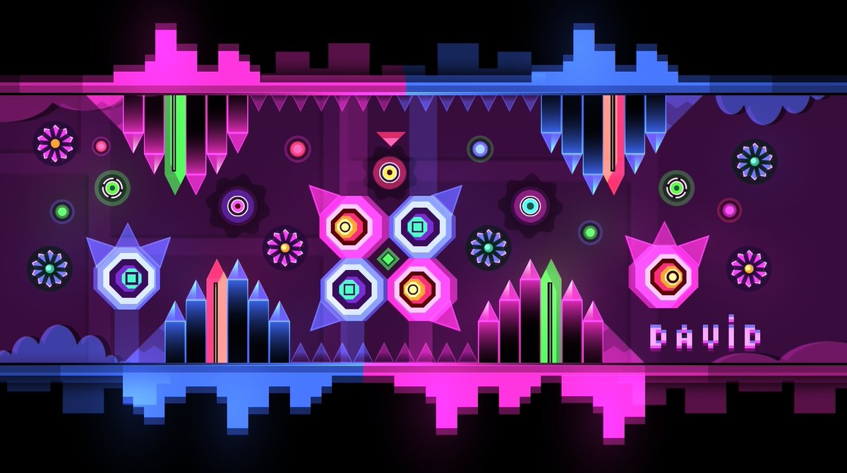Pixel Block Gd Geometry dash block design. (Inspired by @seniorsaturnoo )
