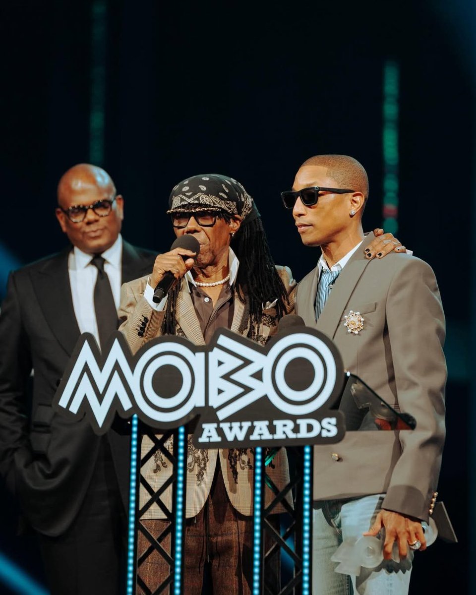 blackambitionpz's tweet image. Join us in congratulating our founder @pharrell on receiving the MOBO Global Songwriter Award.

A well-deserved recognition of his enduring impact, creativity, and influence on music and culture worldwide. 

#MOBOAwards #MOBO30