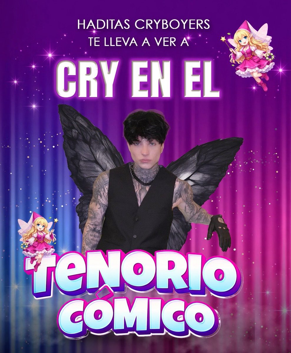 Tenemos boletos para este 10 y 11  para el #TenorioComico Vamos a apoyar a #xCry para que los gritos de sus Cryboyers siempre estén presentes

Manda DM con Requisitos:  sigue a Cry SS de like + 5 comentarios en su último YT y de la tendencia del Tenorio

Si eres hadita manda DM