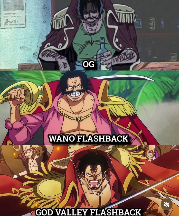 Gol . D. Roger character design at each flashbacks #ONEPIECE〜
