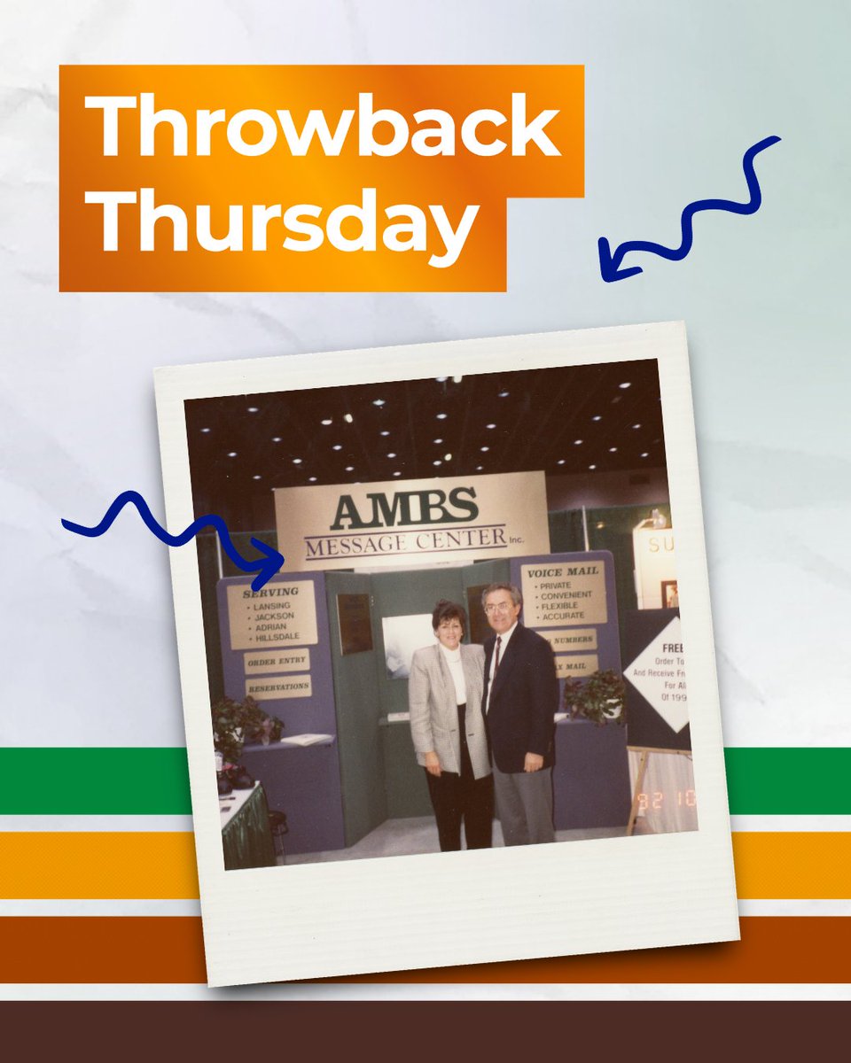 #TBT 1992 at the <a href="/LansingChamber/">Lansing Chamber</a> business expo. Richard and Joan Ambs talking up our ground breaking (at the time) voice mail services. 

 #throwbackthursdays #b2b #americanbusiness #ambscallcenter