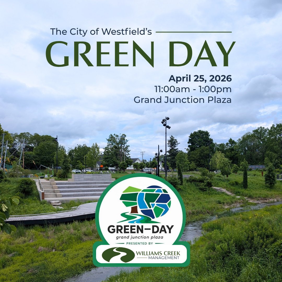 Williams Creek is proud to partner with Westfield’s Parks and Recreation Department for Green Day! Happening April 25 from 11 AM to 1 PM at Grand Junction Plaza, this free family event combines the celebrations of Earth &amp; Arbor Day.

You can learn more at bit.ly/4c0cFyl