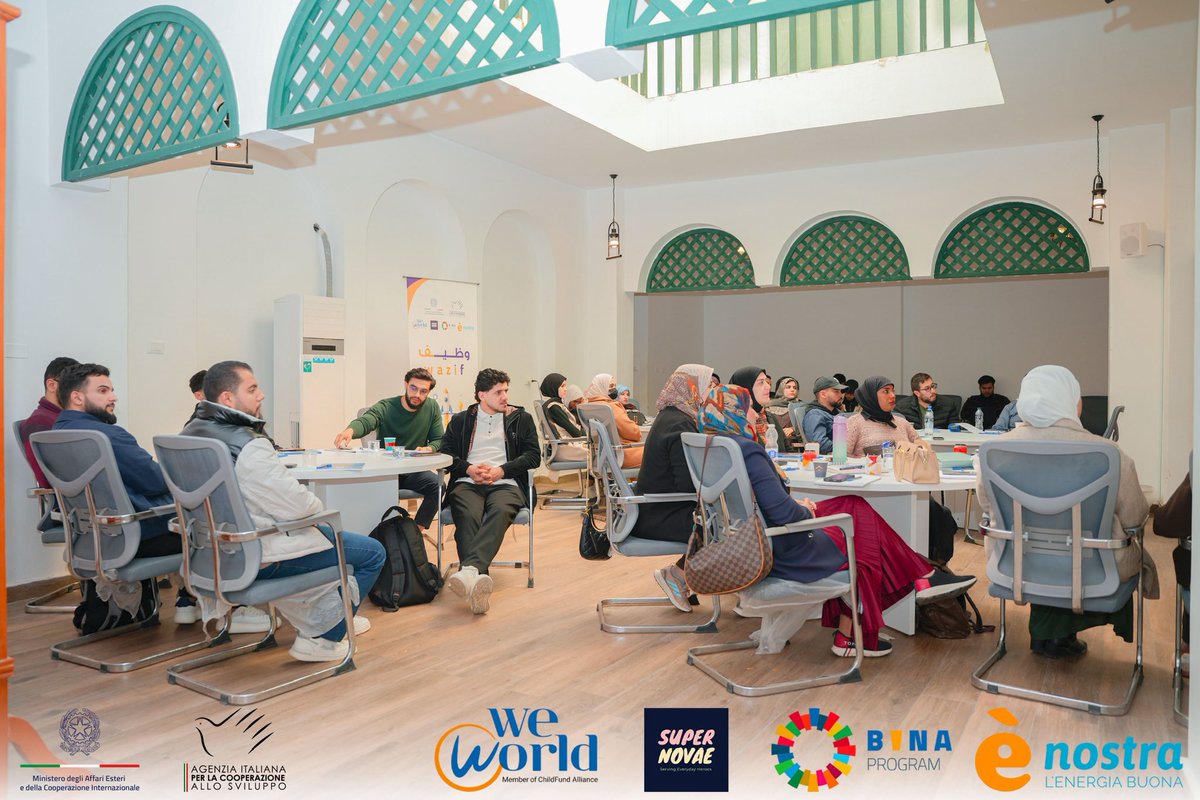 Bina_program's tweet photo. انطلاق اليوم الأول والثاني من مرحلة التدريب المكثف ضمن مسابقة  “WAZIF وظيف"
التدريب المهني وفرص العمل اللائق للشباب والنساء في ليبيا 2026”

تميز اليومين الأول والثاني بتقديم  
د. عبدالعزيز بوذينة  
لمحور: مقدمة في ريادة الأعمال ومحور تطوير الأفكار الريادية للمشاريع الناشئة https://t.co/ZQt1KjH809