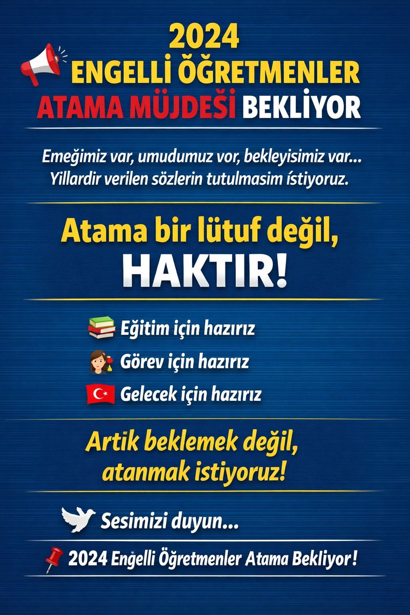 Var bir hayalim, öğretirken öğrenmek , Engellere rağmen başarmak, yaşamda var olmak ….

<a href="/RTErdogan/">Recep Tayyip Erdoğan</a> <a href="/EmineErdogan/">Emine Erdoğan</a> <a href="/Yusuf__Tekin/">Yusuf Tekin</a> <a href="/oktay_saral/">Oktay SARAL</a> <a href="/AYMBASKANLIGI/">Anayasa Mahkemesi</a> <a href="/hasandogan/">Hasan Doğan</a> <a href="/tihek_kurumsal/">TİHEK 🇹🇷</a> <a href="/latifselvi42/">Latif Selvi</a> <a href="/tcmeb/">Millî Eğitim Bakanlığı</a> <a href="/cftcblnt/">Bülent ÇİFTCİ</a> <a href="/bilalmacit/">Bilal Macit</a> <a href="/kasapoglu/">Dr. Mehmet Kasapoğlu</a>
#2024EkpssÖğretmenleriUmutlu