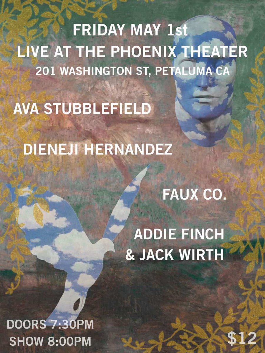 phoenixtheater's tweet photo. Addie Finch and Jack Wirth, Faux Co, Dieneji Hernandez and Ava Stubblefield at the Phoenix on Friday 5/1/26! Tickets on sale now. https://t.co/DmcuFL00ny