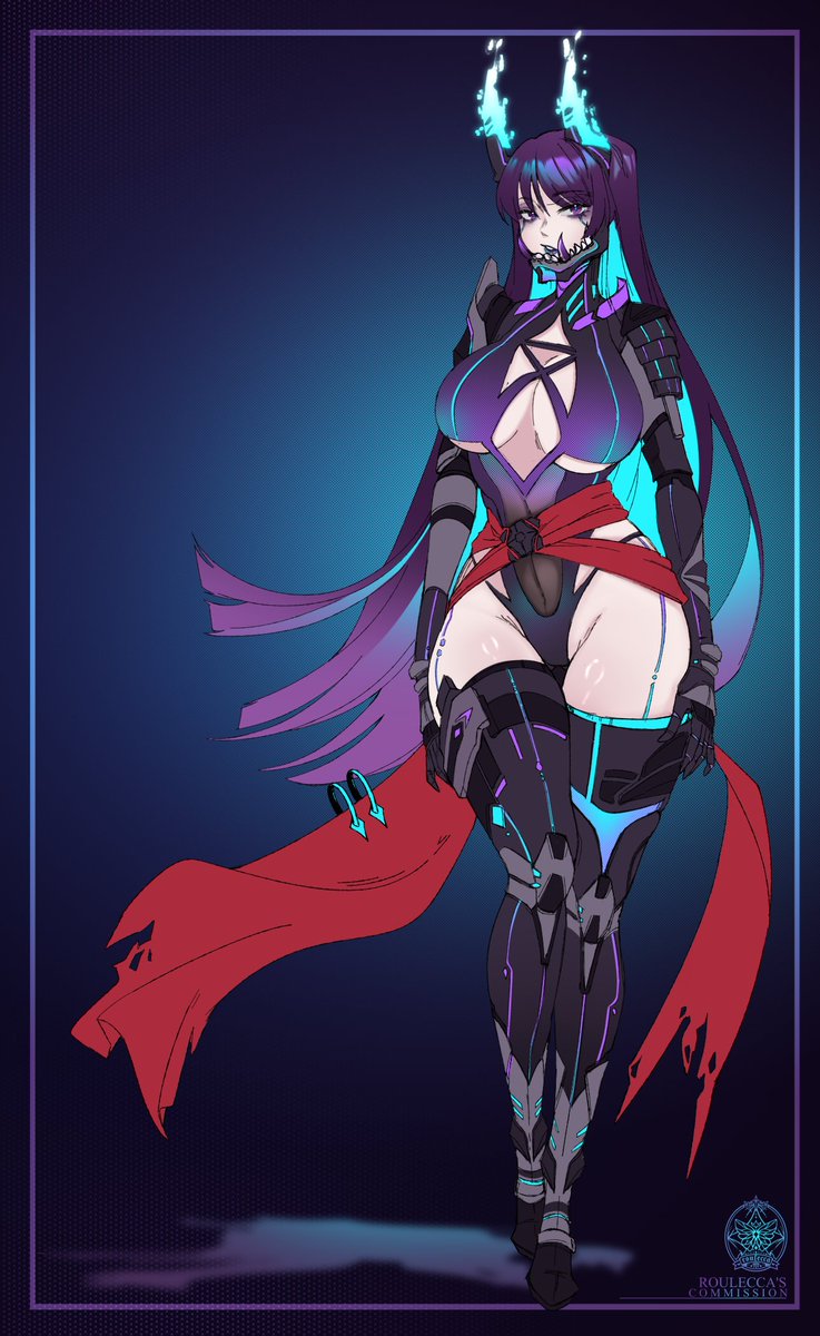 𓆩ellee𓆪 💜😈 Cyberpunk Oni tweet media