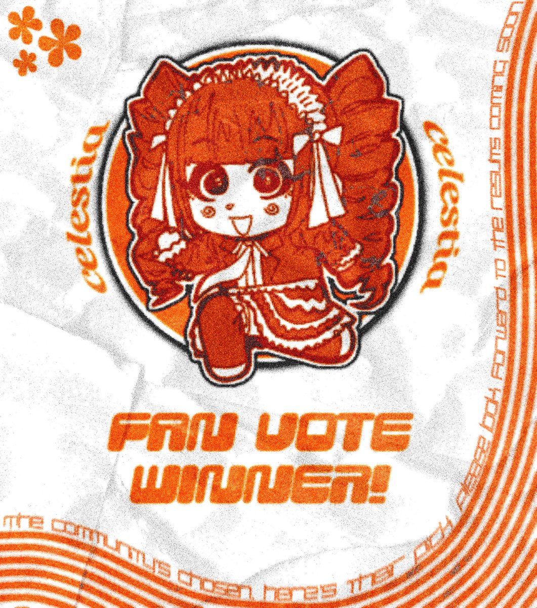 Nyoolie's tweet photo. breaking news, Celestia has won the fan vote‼️
art coming soon please look forward to it 🐛 https://t.co/7xQjvEo1zl