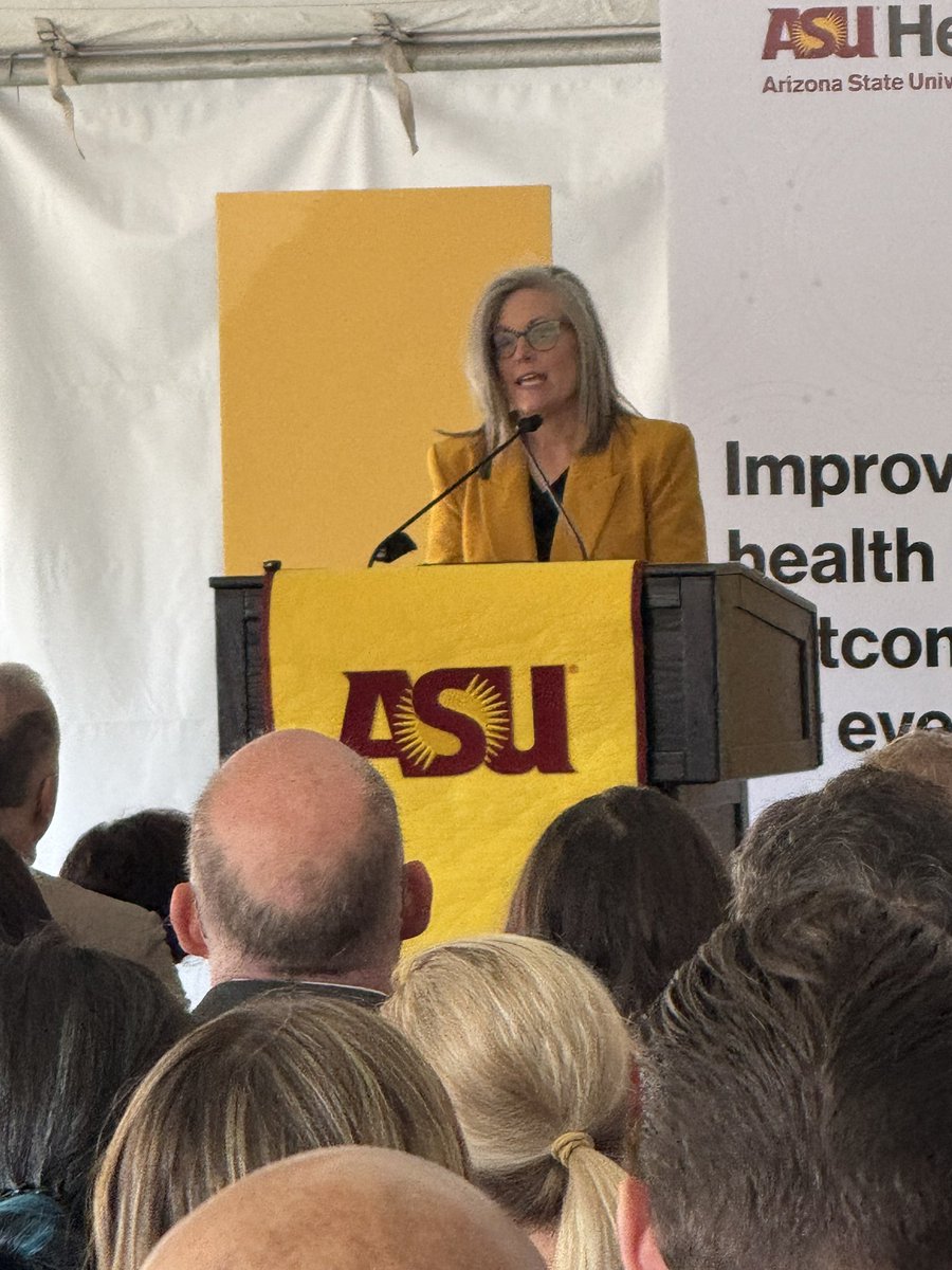 BrianMurrayAZ's tweet photo. Outstanding groundbreaking event today for @asuhealth - great to see leaders on health policy like @CarineWerner and @SelinaBliss who played key roles in getting us here plus @GovernorHobbs and @MayorGallego were there to move those shovels. https://t.co/UhwKrTjhBK