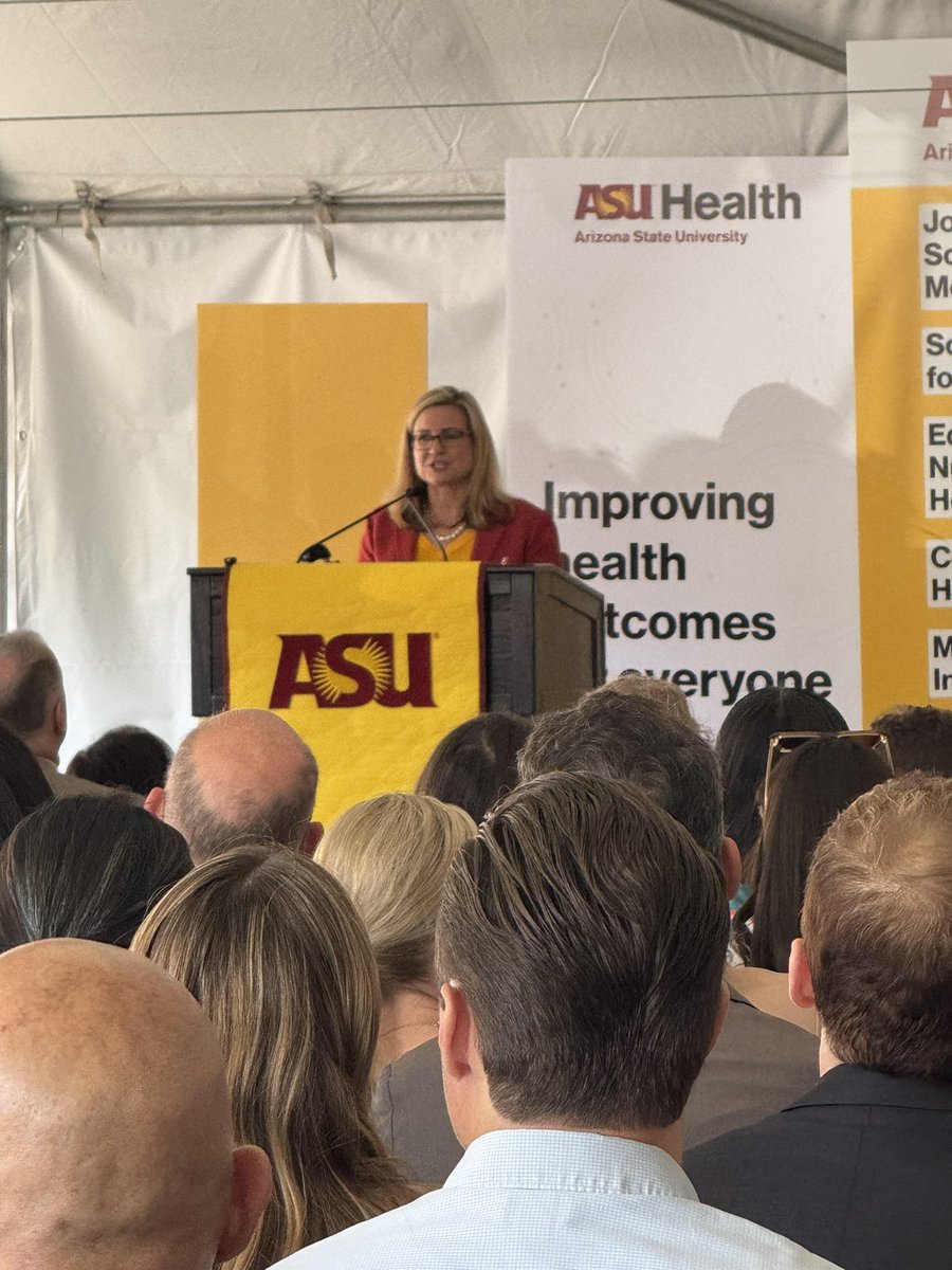 BrianMurrayAZ's tweet photo. Outstanding groundbreaking event today for @asuhealth - great to see leaders on health policy like @CarineWerner and @SelinaBliss who played key roles in getting us here plus @GovernorHobbs and @MayorGallego were there to move those shovels. https://t.co/UhwKrTjhBK