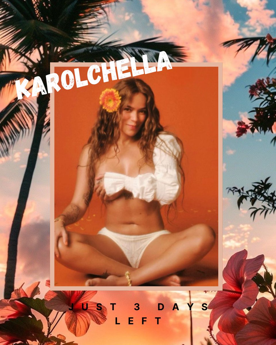 Estamos a tan solo 3 días para vivir uno de los momentos más grandes e históricos para nuestra KAROL G✨🥹
<a href="/karolg/">LABICHOTA</a> lo orgullosos y emocionados que estamos por ti mi reina, see you in KAROLCHELLA 🦜🏜️🌵

#karolg #KAROLCHELLA