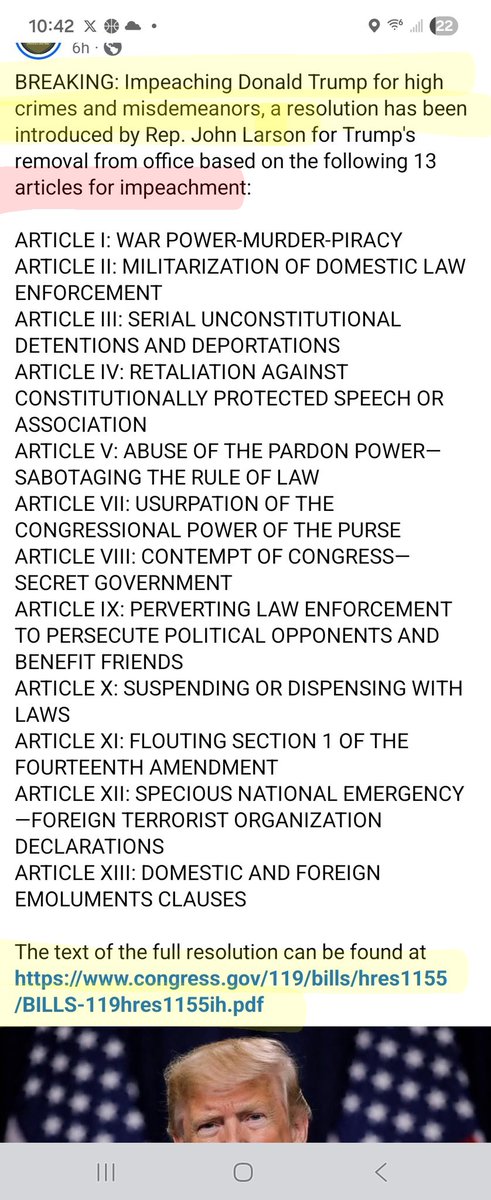 Articles of IMPEACHMENT against 34X Convicted Felon, War Criminal, Treasonous, Insurrectioist, Murderer, Racist, Rapist, Pedophile <a href="/realDonaldTrump/">Donald J. Trump</a> &amp; his Pedo Epstein Regime.
#ImpeachUnfitFelon47 #ImpeachPedophileTrump #ImpeachPedoRapistCannibalTrump 
#ImpeachTrumpsEpsteinRegime