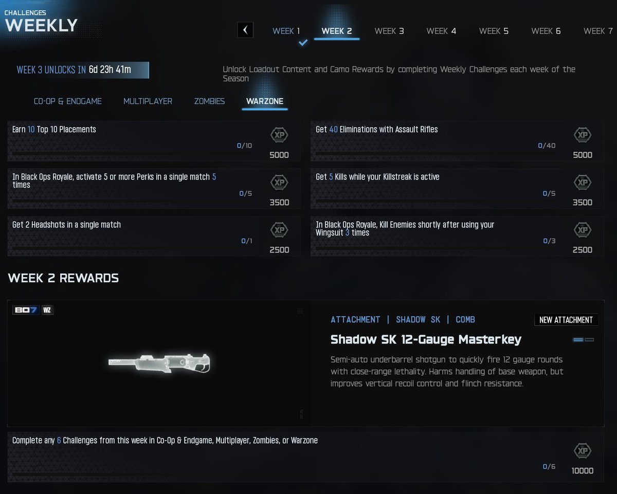 WZStatsGG's tweet image. ‼️🚨 Week 2 Reward: Sniper Shotgun 🚨‼️

🆕 The new Underbarrel Shotgun for the Shadow SK is now available in #BlackOps7 &amp;amp; #Warzone!

🔓 Unlock via Week 2 Challenges!