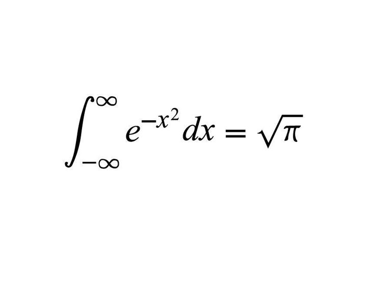 Gauss’s integral is elegantly pure beauty connecting π and e via infinity.