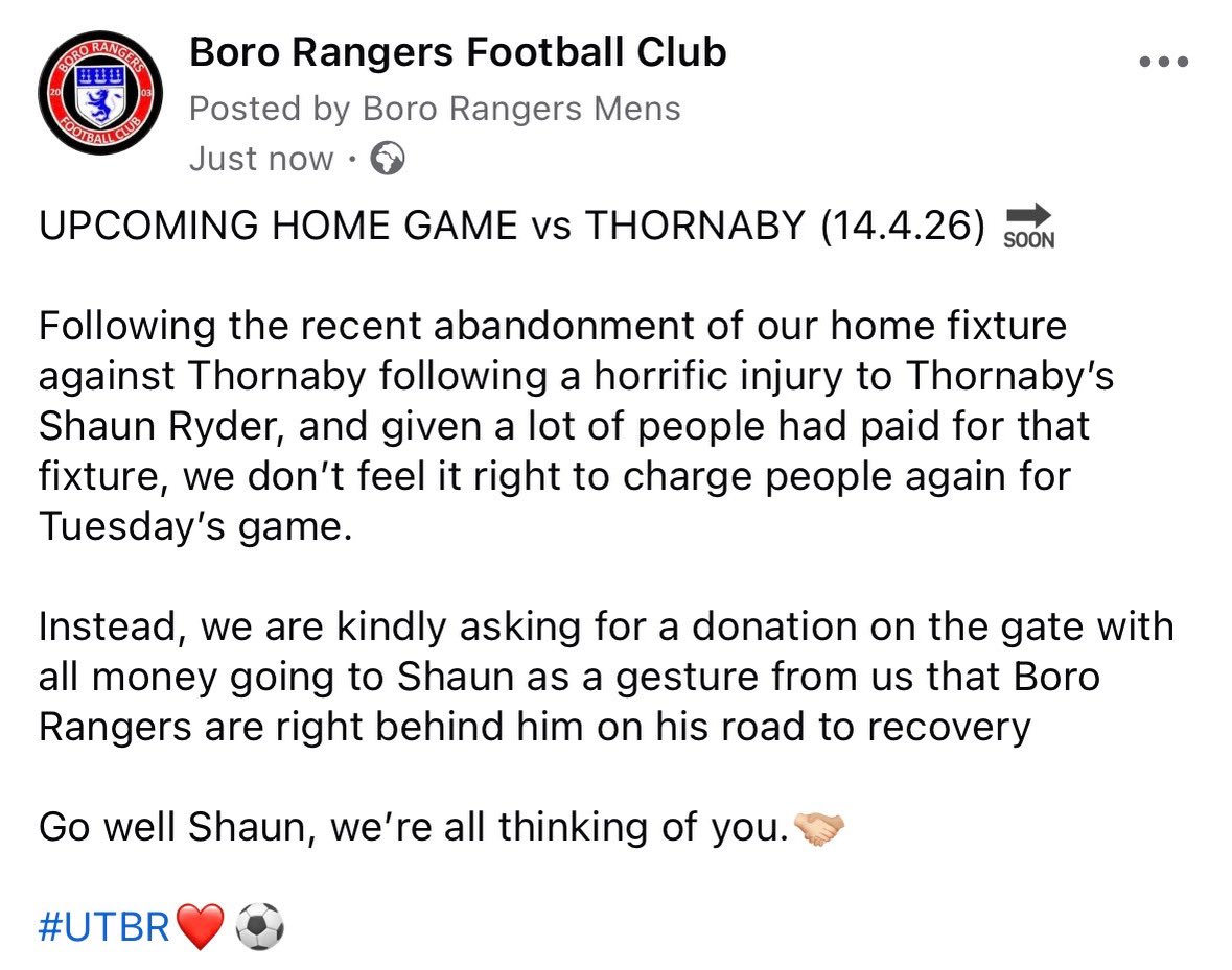 Boro Rangers FC tweet media