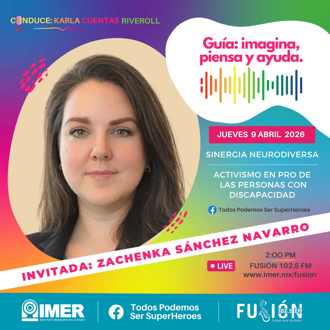 fusionimer's tweet photo. ♿️Todos los jueves escucha "GUÍA: imagina, piensa y ayuda" con Karla Cuentas, y conoce más allá de la discapacidad.

🕑 2:00 PM
📻102.5 FM
📲 https://t.co/BrzQtc9gsf y App IMER https://t.co/Jox2H9wTwK