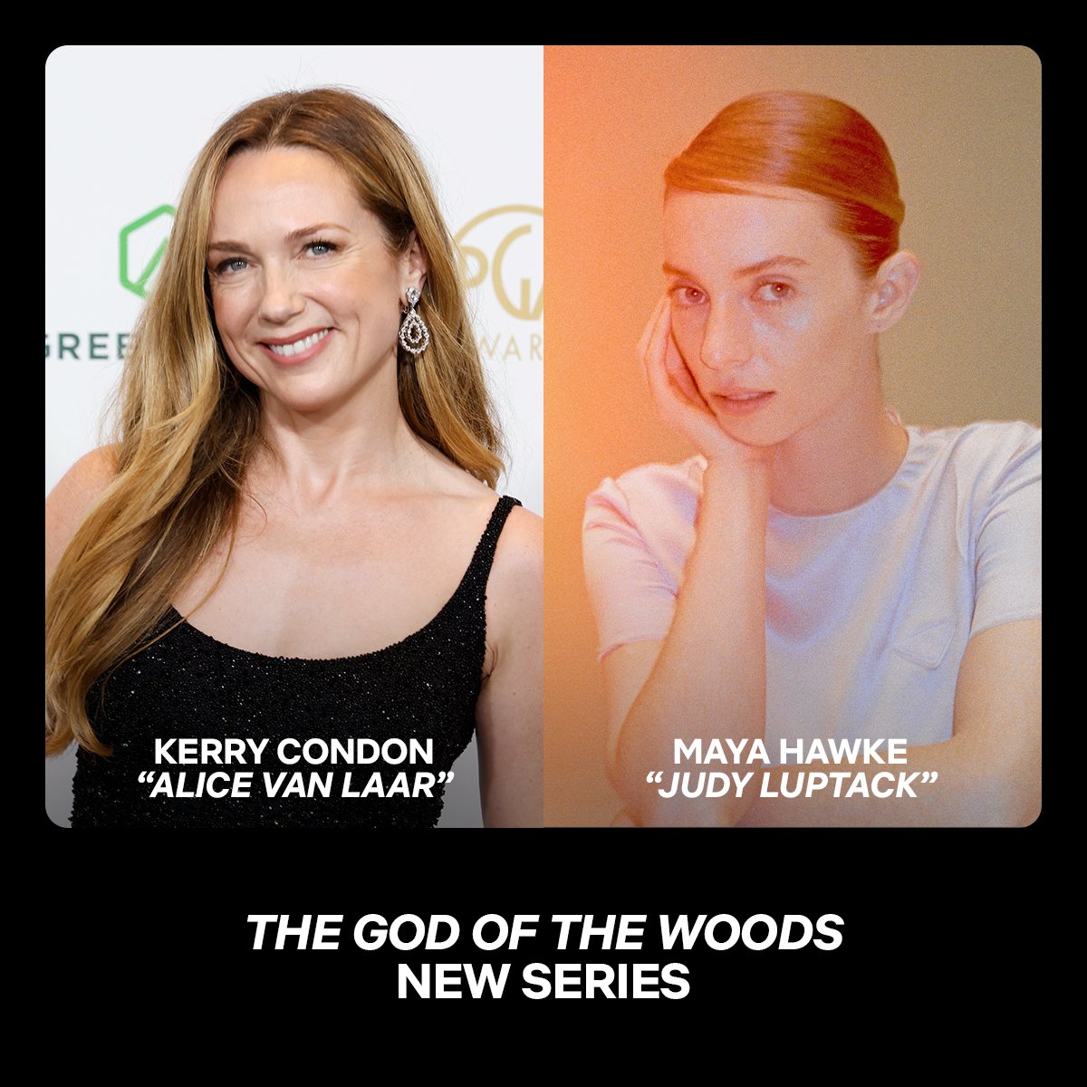Kerry Condon will star opposite Maya Hawke in The God of the Woods, a new series adaptation of the bestselling novel by Liz Moore.  

Hardened by the grief of a past family tragedy and trapped in a contemptuous marriage, Alice Van Laar (Condon) is forced to face the unimaginable