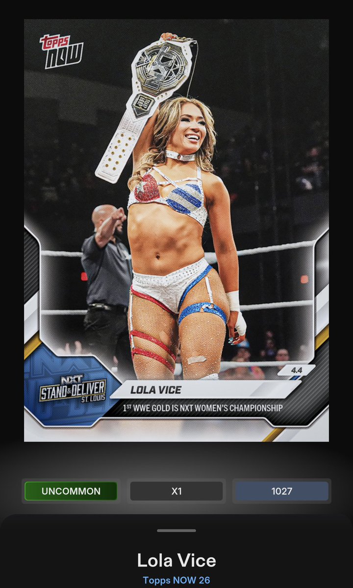 _xMatty's tweet image. Lola’s new card on WWE Slam is perfect 🥹🩵

@lolavicewwe #WWESlam