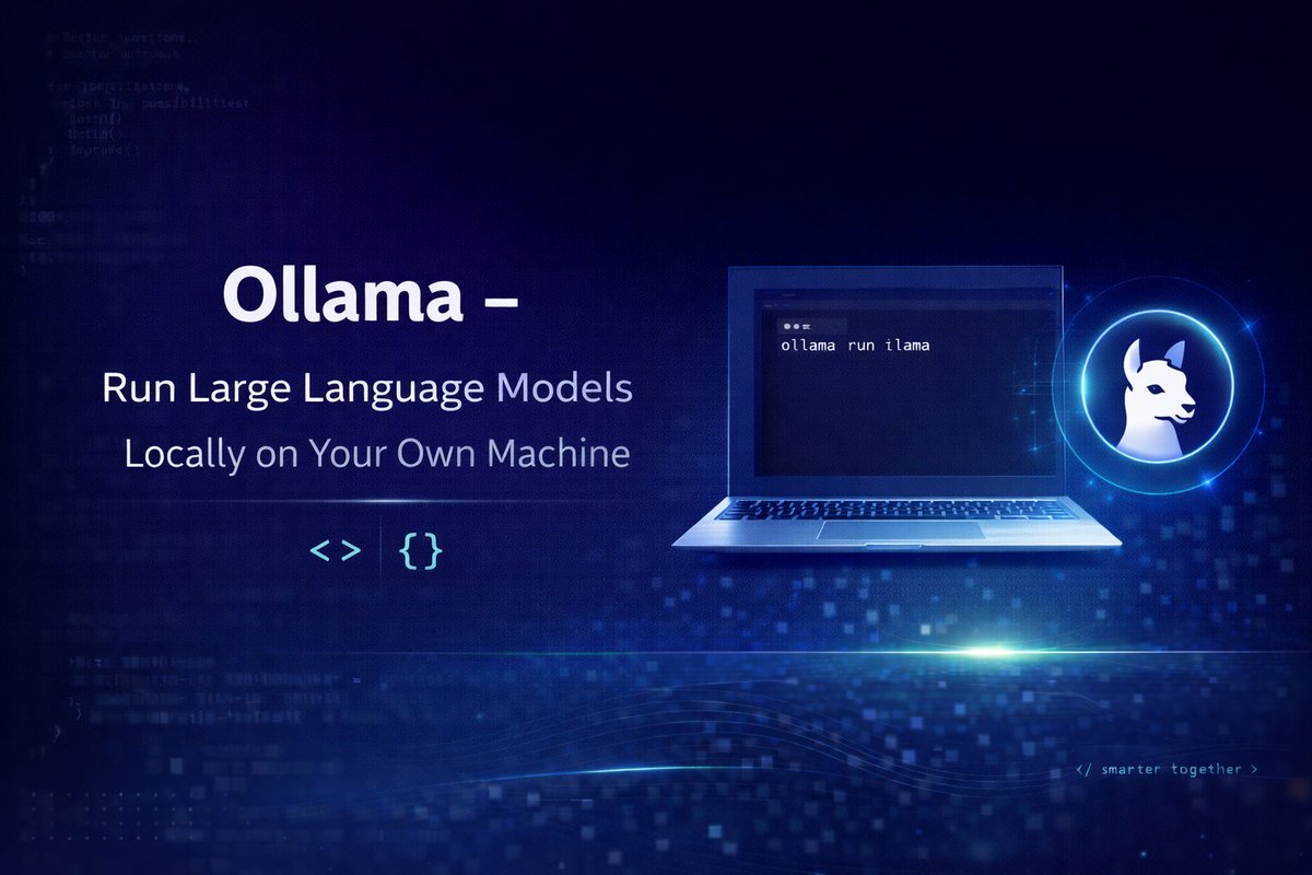 DataWithBalam's tweet photo. 🚀 Day 99 of my #ZeroToDataAnalyst journey  

Today: Ollama (Run LLMs Locally)  

AI is powerful, but control matters.  
Running models locally improves privacy, flexibility, and independence.

Ownership changes everything.

#AI #Ollama #DataAnalytics #LearningInPublic https://t.co/26GtOEA6gS
