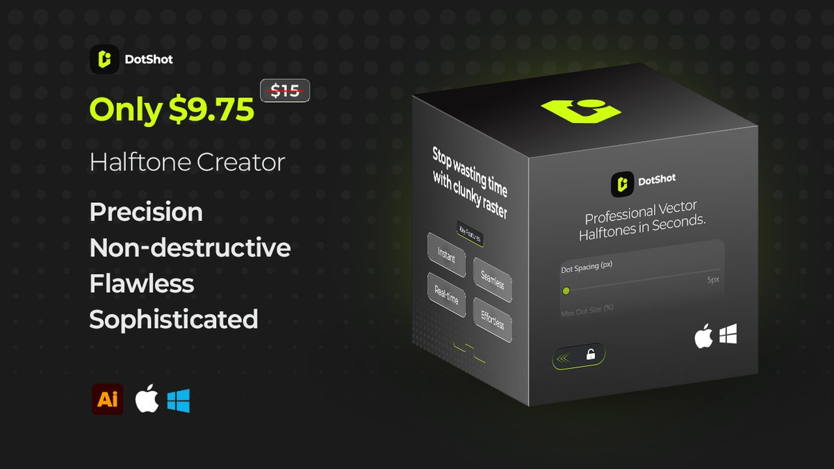 lucidsaikot's tweet photo. Stop fighting pixels. Start mastering vectors. 

DotShot for Adobe Illustrator is here.
100% Vector Output
Real-time feedback
Visual Rotation Control
Level up your branding game today.
🎟️ Code: EARLYBIRD35 (35% OFF) 🔗 https://t.co/JMnGUu9Ham
#AdobeIllustrator #extension https://t.co/yYkogPJqEj