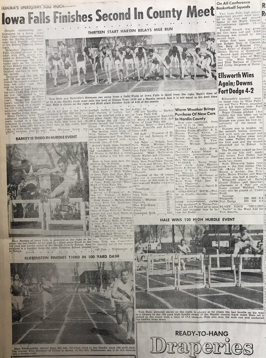 CoachHarms1's tweet image. 1962 Cadets finish 2nd in the Hardin County Relays! #IFACadetPride #TrackSpeed  @TimesCitizen pinterest.com/davidh8022/iow…